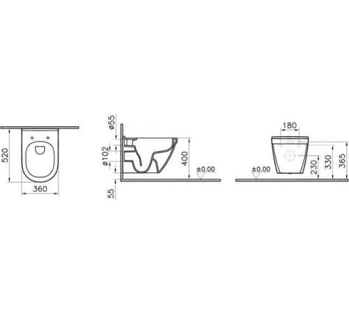 Унитаз подвесной Vitra S50 7740B003-0850