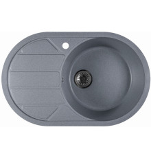 Кухонная мойка Marblan Elon R серебристый,с сифоном