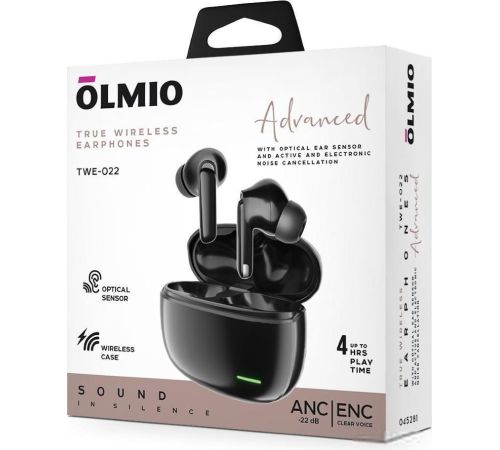 Наушники Olmio TWE-022 черный