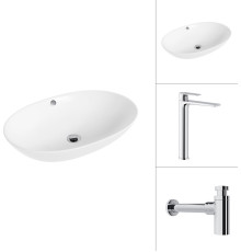 Умывальник Lauter 21709 + Reef 21CK8678C с сифоном 21635CH хром