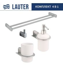 Набор аксессуаров для ванной Lauter 21SH2061 + 21SH42091 + 21SH2091 + 21SH42021 Chrome, 4 предмета