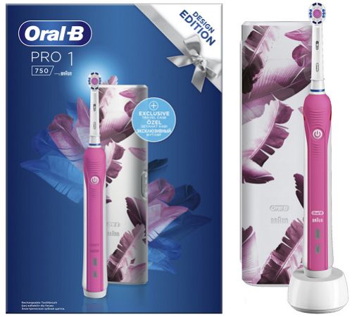 Электрическая зубная щетка Oral-B Pro 1 750 Design Edition D16.513.1UX розовый