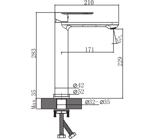 Умывальник Lauter 21487-50 + Moon 21СК8691BS