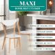 Стул TetChair Maxi жесткое сидение 2шт, белый/натуральный