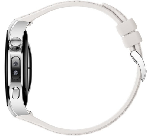 Умные часы Huawei Watch 5 42 мм серебристый, с белым силиконовым ремешком, международная версия