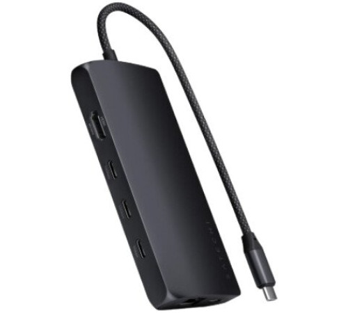 Док-станция Satechi USB-C Multiport Adapter 8K With Ethernet V3 ST-P8KED черный