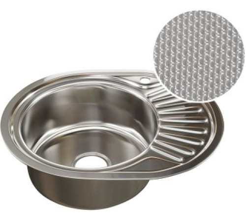 Кухонная мойка Mixline 532302 левая, с текстурой, 0.8 мм