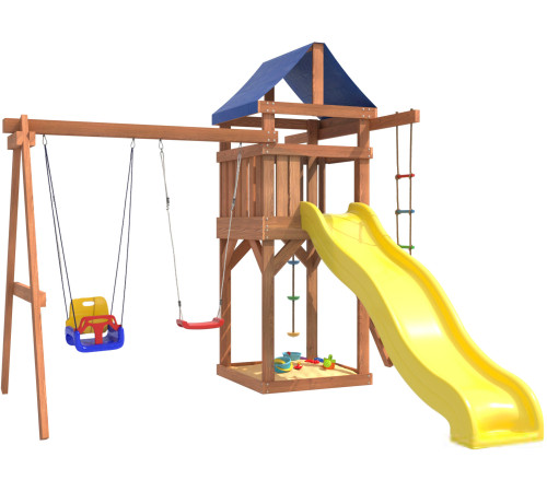 Игровой комплекс National Tree Company С качелями лодочка и качелями 3 в 1 IgroWoods ДП-5