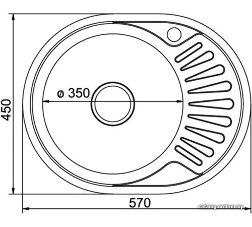 Кухонная мойка Mixline 532302 левая, с текстурой, 0.8 мм