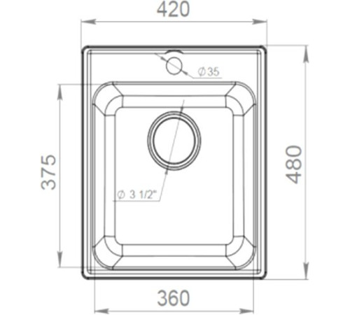 Кухонная мойка  GranFest QUARZ Z-17 черный