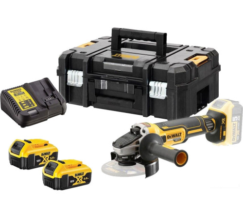 Угловая шлифмашина DeWalt DCG405P2 с 2-мя АКБ, кейс