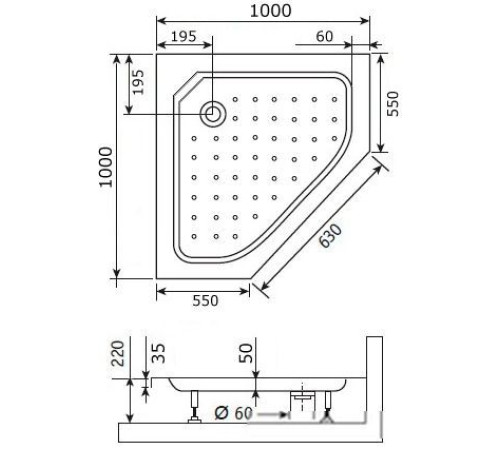 Душевой поддон RGW Style-TR 80x80