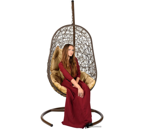 Подвесное кресло BiGarden Easy коричневый/бежевый