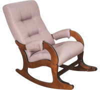 Кресло-качалка Glider Аоста темно-розовый/орех антик