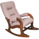 Кресло-качалка Glider Аоста темно-розовый/орех антик