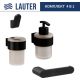 Набор аксессуаров для ванной Lauter 21TS3019 + 21TS3021 + 21TS3011 + 21TS3013 Matt Black, 4 предмета