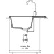 Кухонная мойка GranFest QUARZ Z-13 темно-серый
