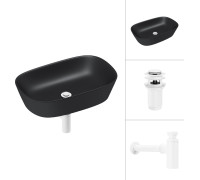 Умывальник Lauter 21393-60-A + клапан 21190W + сифон 21635W белый матовый