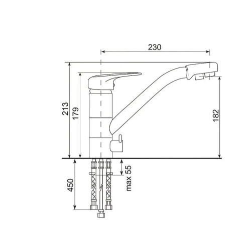 Смеситель Ulgran Quartz UQ-010-02 лен
