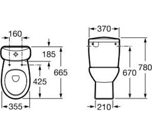 Унитаз Roca Victoria [342399000 + 34139Z000 + ZRU8013900] с крышкой