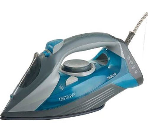Утюг Delta LUX DE-3002 серый/бирюзовый