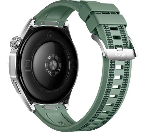Умные часы Huawei Watch GT 6 46 мм серебристый, с зеленым плетеным ремешком, международная версия