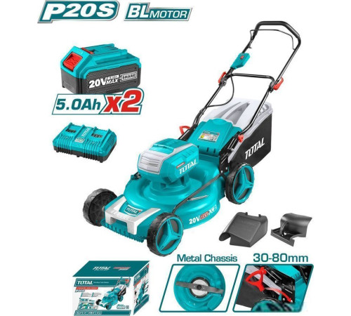 Газонокосилка Total TLMLI20202 с 2-мя АКБ