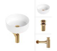 Умывальник Lauter 21499-31 + клапан 21190G + сифон 21635G золото