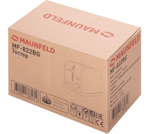 Тостер MAUNFELD MF-822BG