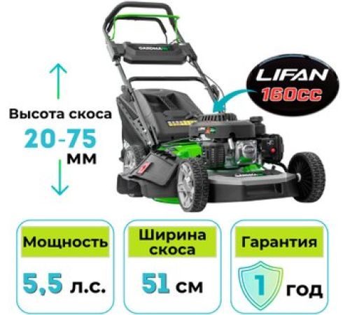 Газонокосилка Gardmann GML-515 SM