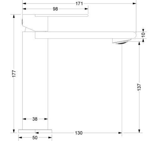 Смеситель Vincea Vogue VBF-2VS1GM