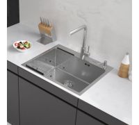 Кухонная мойка ARFEKA ECO AR мойка 600*500, коландер F, дозатор SATIN DECOR MILLET