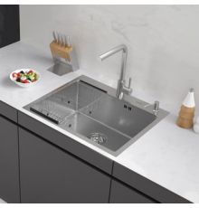 Кухонная мойка ARFEKA ECO AR мойка 600*500, коландер F, дозатор SATIN DECOR MILLET