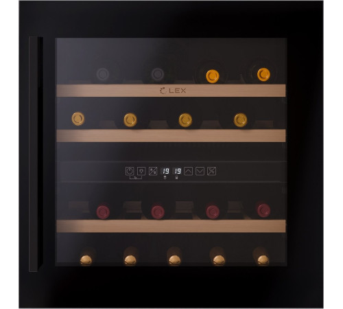 Винный шкаф LEX LWD6036BL Dual Zone