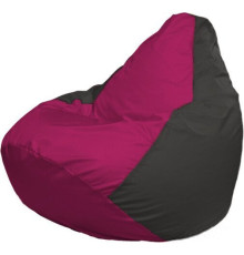 Кресло-мешок Flagman Груша Макси Г2.1-379 серый темный/фуксия