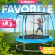 Батут Sundays Favorite Premium 6FT голубой, с сеткой