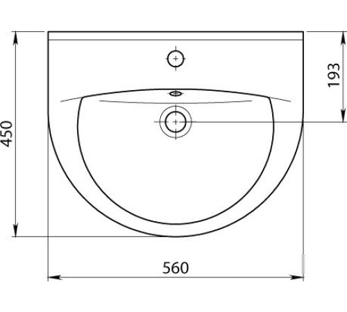 Умывальник Santeri Виктория 56x45 [1.3111.6.S00.11B.0]