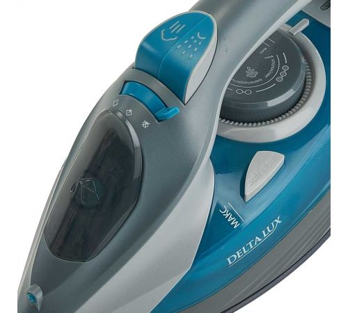 Утюг Delta LUX DE-3002 серый/бирюзовый