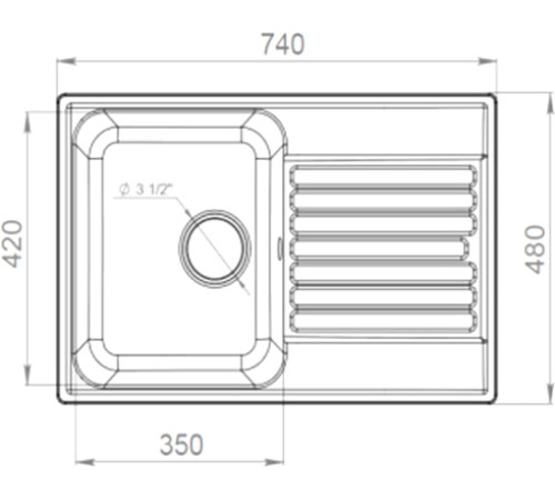 Кухонная мойка GranFest QUARZ Z-78 песочный