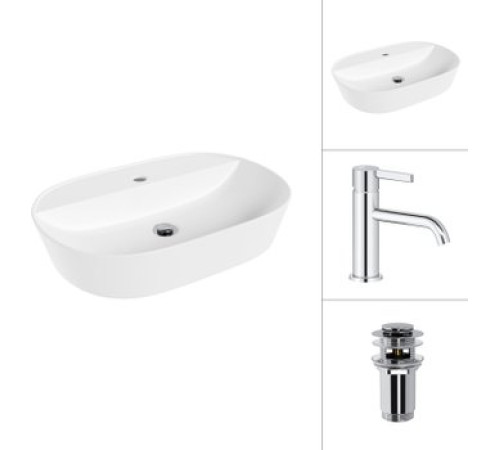 Умывальник Lauter 21460-60 + Velvet 21СК696С с донным клапаном 21190CH хром