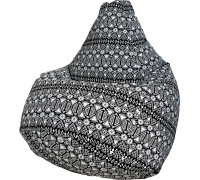 Кресло-мешок Flagman Груша Макси XXL Г2.8-11 черный/белый