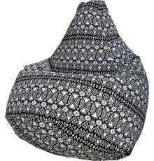 Кресло-мешок Flagman Груша Макси XXL Г2.8-11 черный/белый