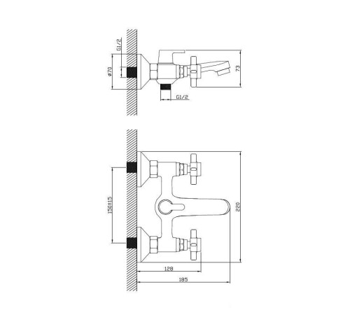 Смеситель Diadonna D84-330352J