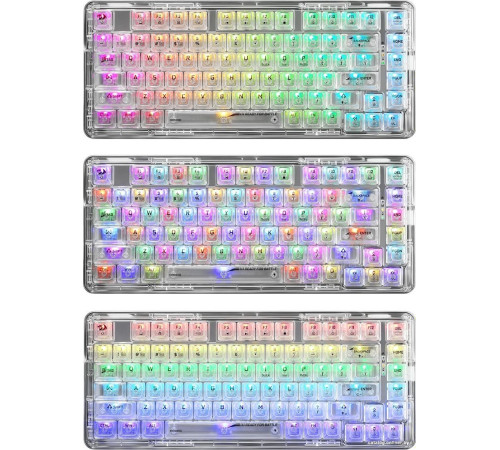 Клавиатура Redragon Elf Pro прозрачный/белый