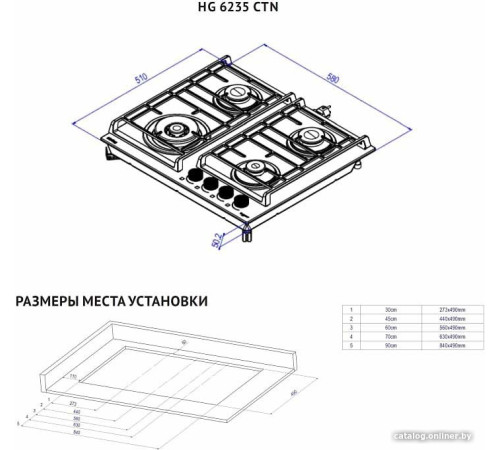 Варочная панель Korting HG 6235 CTN
