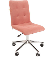 Кресло CHAIRMAN 030 Chrome велюр, розовый