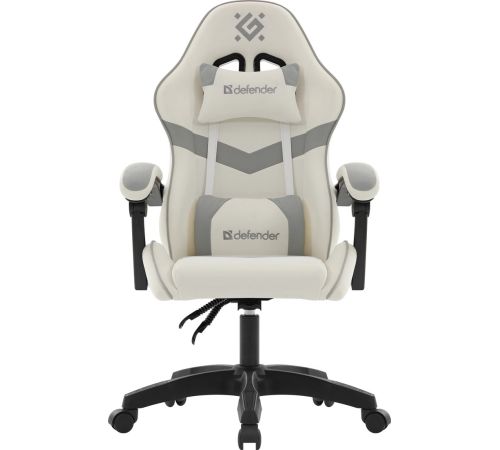 Игровое геймерское кресло Defender Savage белый/серый