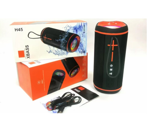 Беспроводная колонка Bseng H45 черный/оранжевый