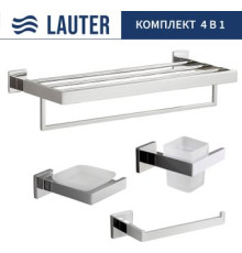 Набор аксессуаров для ванной Lauter 21SH71061 + 21SH71051 + 21SH71071 + 21SH71151 Chrome, 4 предмета
