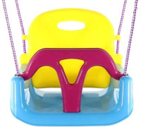 Подвесные качели Midzumi Пластиковые навесные качели 3 в 1 голубой/желтый/малиновый